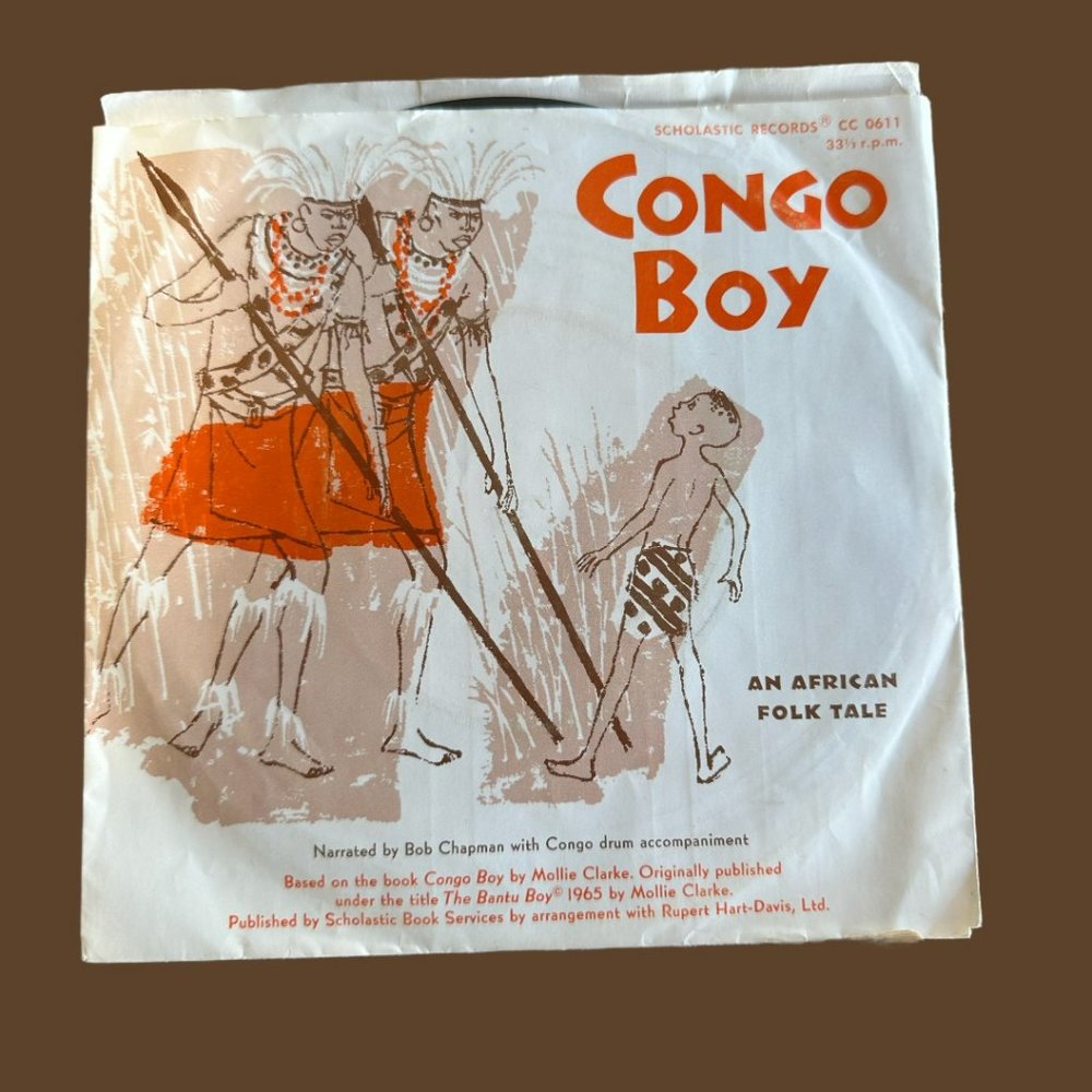'73 Congo Boy An African Folk Tale By Mollie Clarke - BOOK & 33 1/3 RPM RECORD - Picture 6 of 8